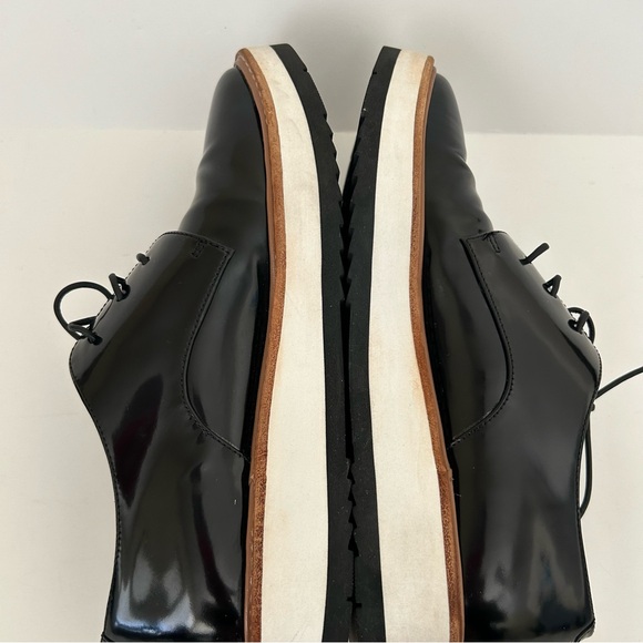 Vince Reed Black Patent Leather Platform Lace Up Oxfords size 5 - Picture 4 of 8